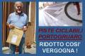 ENNESIMA CADUTA SULLE DISASTRATE PISTE CICLABILI !